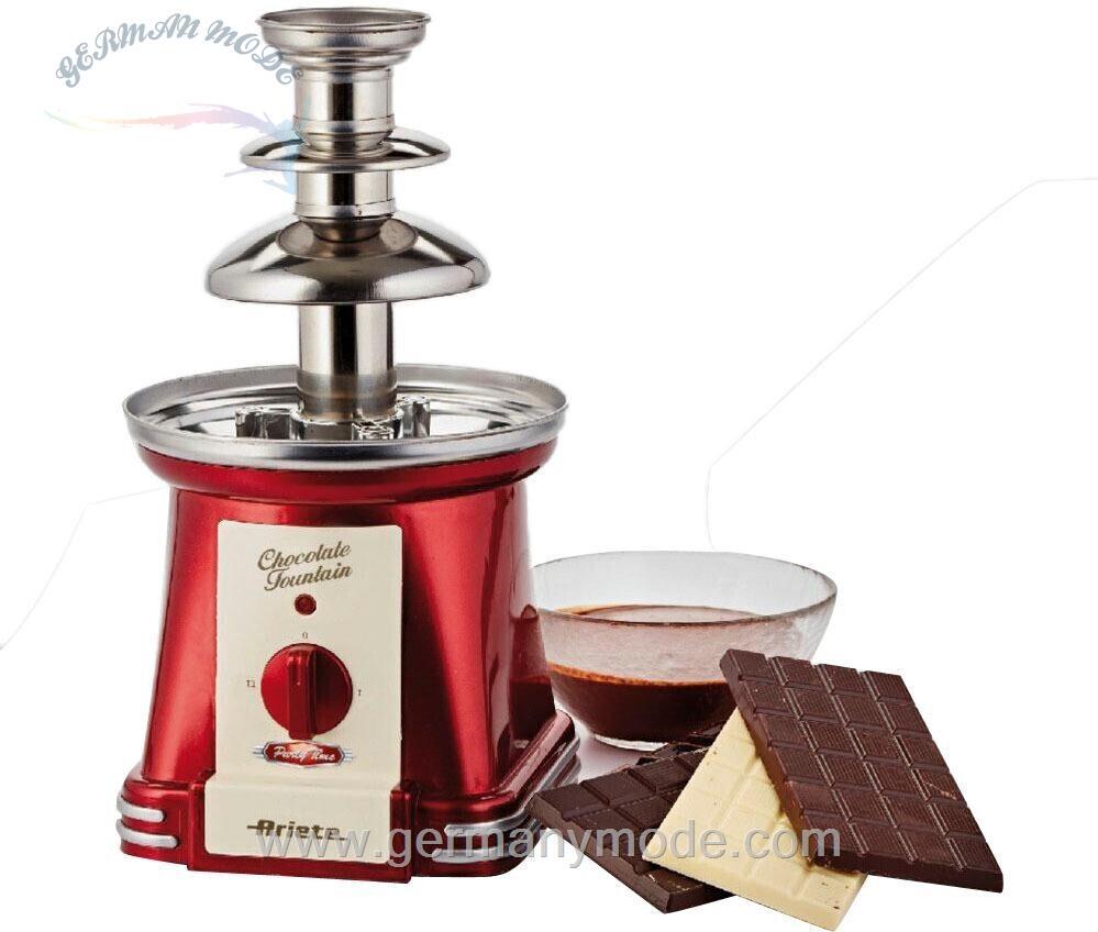آبشار شکلات آریته ایتالیا Ariete 2962، آبنمای شکلاتی، 90 وات، ظرفیت 500 گرم، استیل ضد زنگ، قرمز