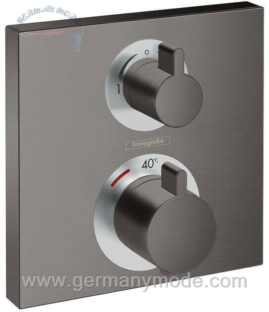 شیر حمام توکار هانس گروهه آلمان Hansgrohe Ecostat Square 15714 Brushed Black 15714340