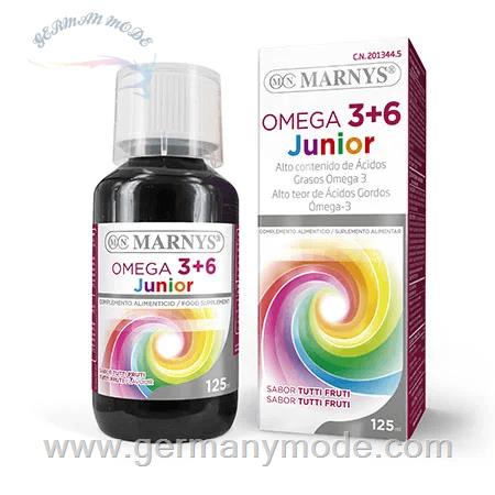 مکمل گیاهی امگا 3 و 6 بهبود دهنده سیستم ایمنی قلب گوارش مارنیس اسپانیا MARNYS Omega 3 6 Junior MN453