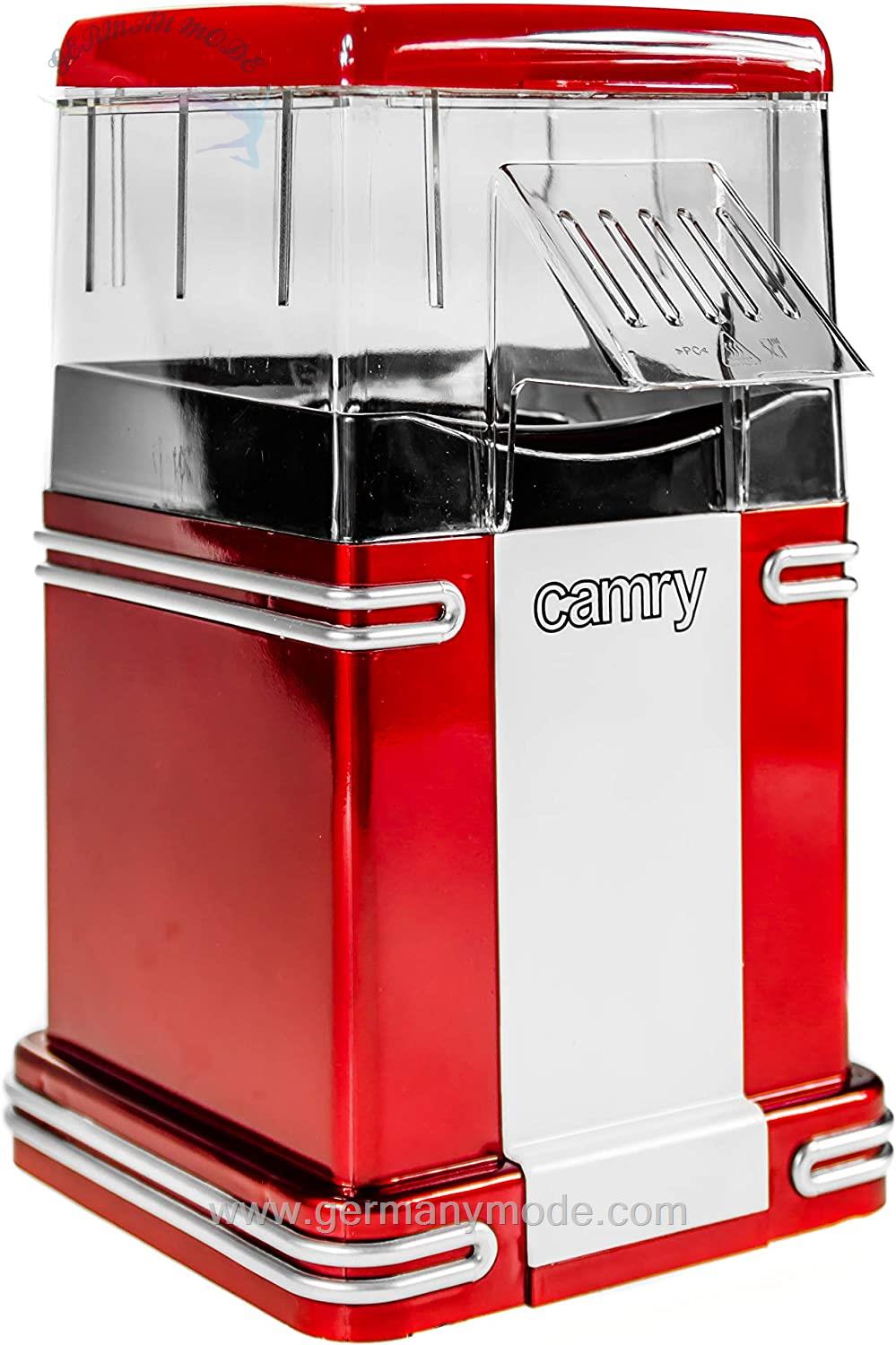 پاپ کورن ساز کمری Camry Popcornmaschine CR-4480, Fettfreie Zubereitung, 50er Jahre Retro Design
