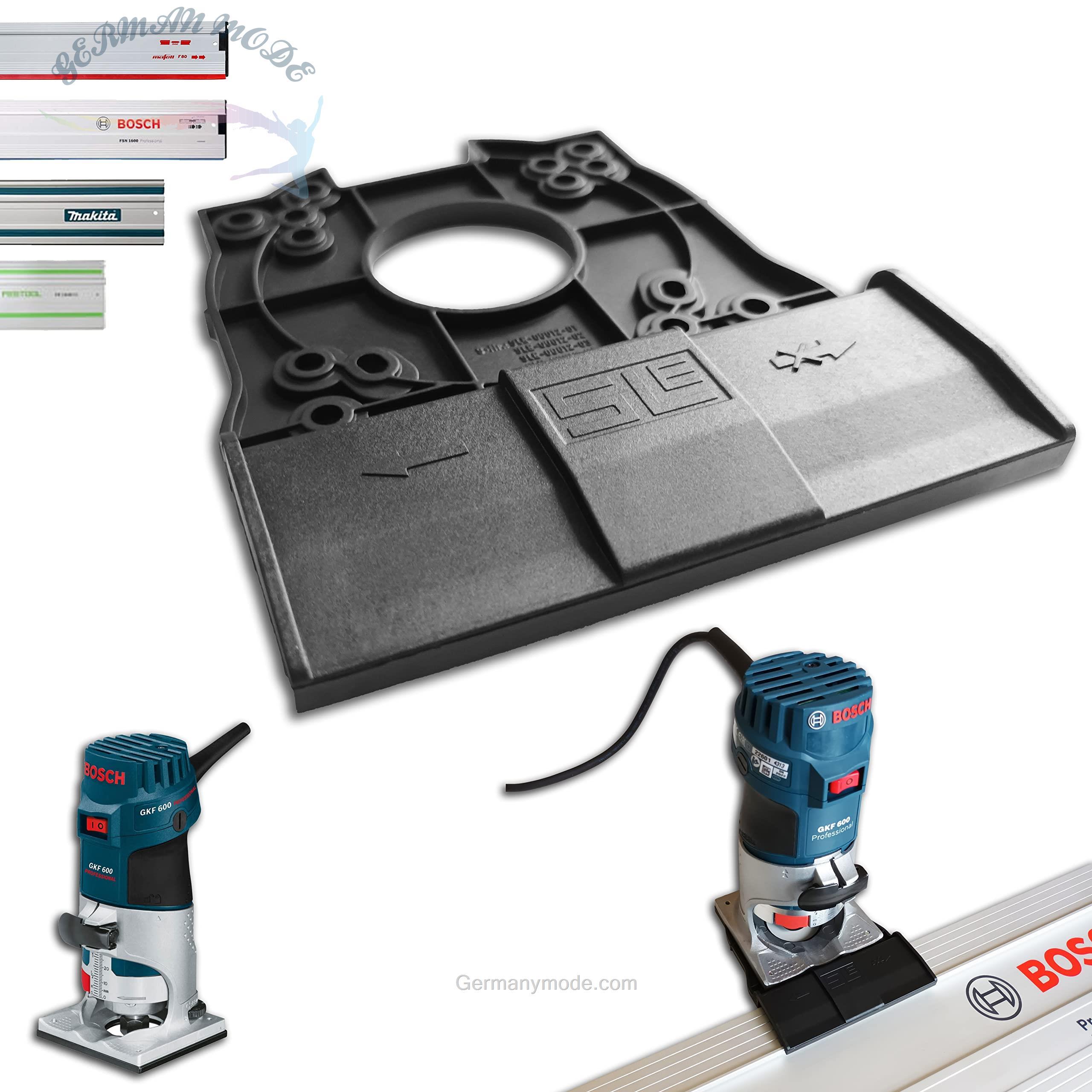 صفحه فرز آداپتور ریل راهنمای حرفه‌ای برای Bosch GKF 600 برای آداپتور لبه روتر ریل راهنمای Makita/Bosch/Festool/Mafell