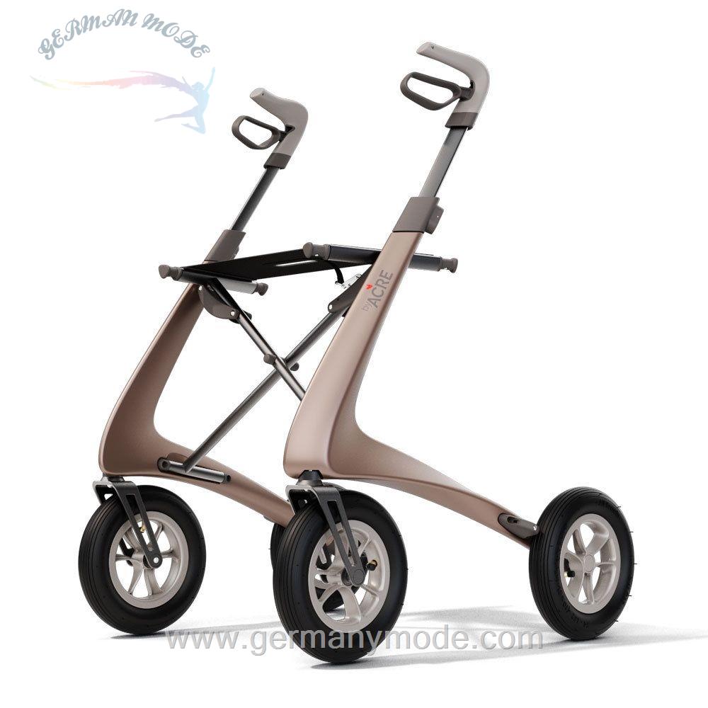 واکر ویلچر رولاتور تاشو اکر Acre Overland Carbon Rollator metallic-braun