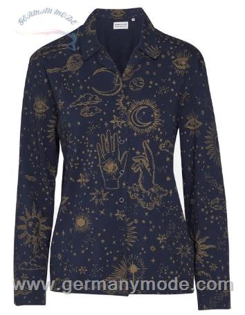 بلوز راحتی زنانه اسنزا هلند ESSENZA Covers Co Zahra That's the spirit Nightblue Pyjamatop