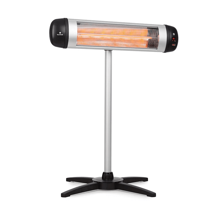 بخاری مادون قرمز ایستاده کلارشتاین آلمان Klarstein Rising Sun Infrarot-Heizstrahler Silber-Metallic