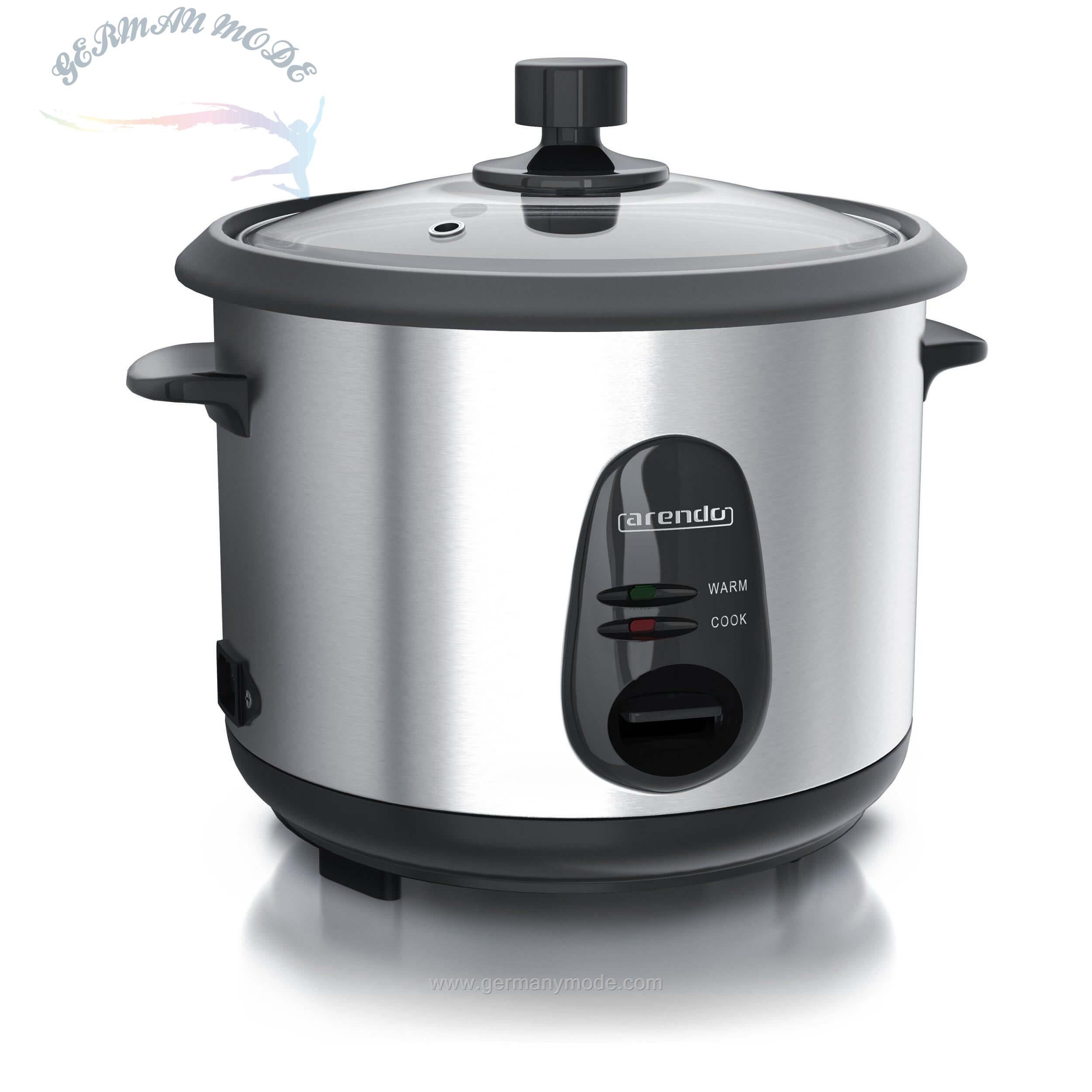 پلوپز آرندو آلمان Arendo Reiskocher-400 W- Reiskocher Wärm Funktion EDO 1 Liter