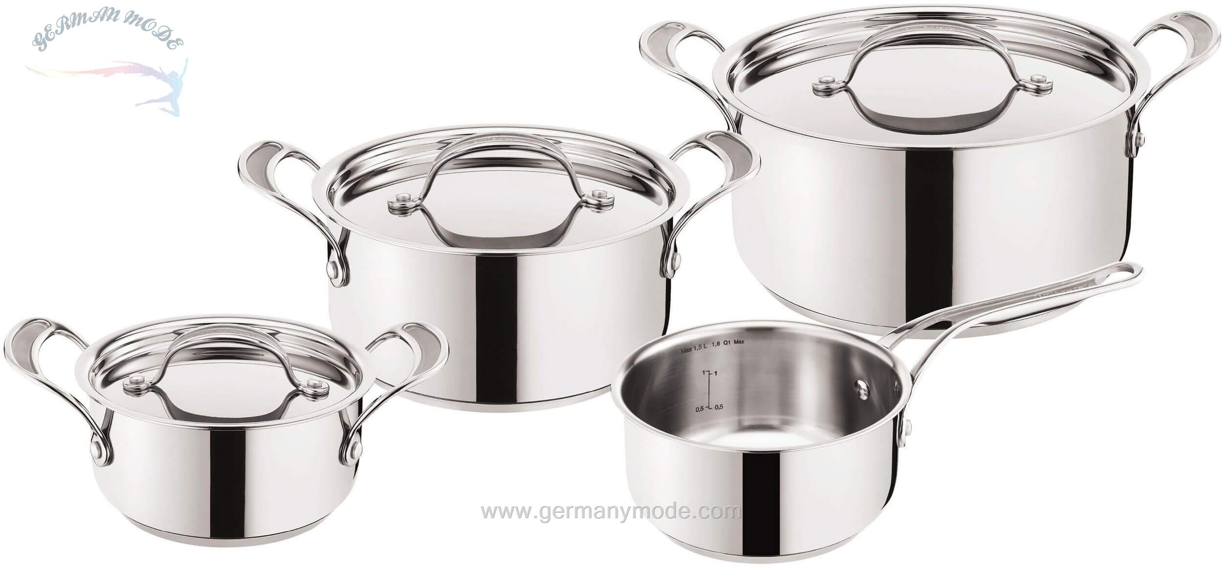 سرویس قابلمه 7 پارچه تفال فرانسه Tefal Topf-Set Premium Inox Induction Wave Edelstahl Set