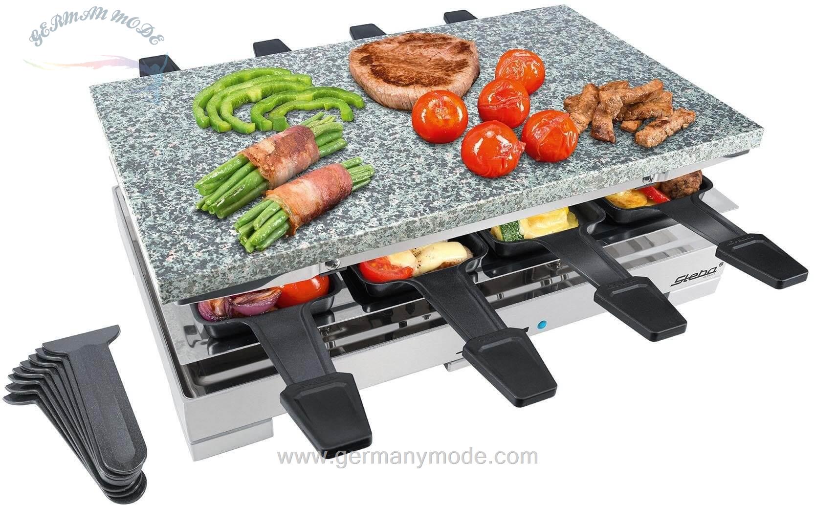 گریل باربیکیو استبا آلمان Steba Raclette RC 78/8 Raclettepfännchen- 1200 W