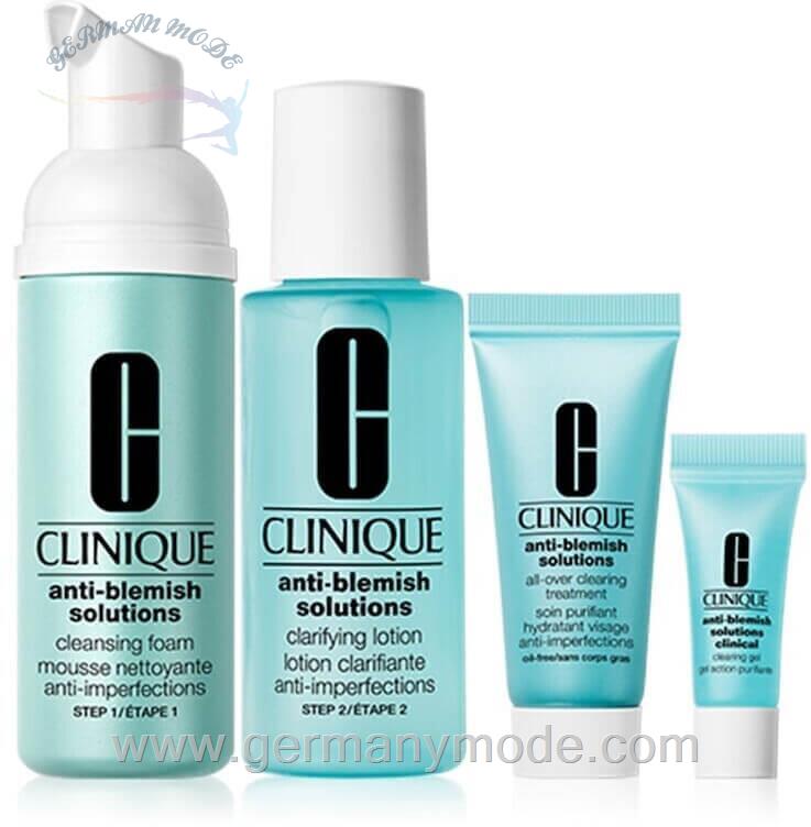 ست مراقبتی ضد لک پاک کننده شفاف کننده کلینیک آمریکا (4pcs.) Clinique Anti-Blemish Solutions Mini Kit 3-15-50-60ml