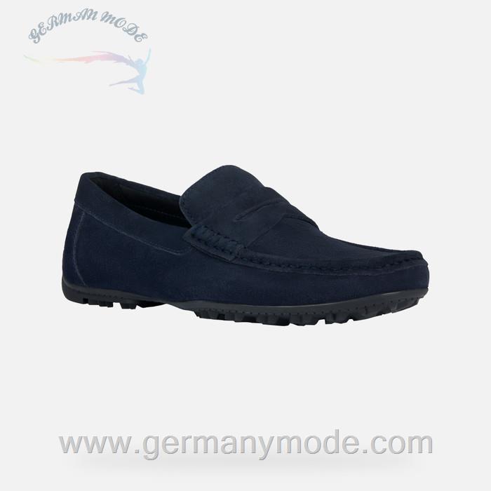 کالج مردانه جی اوکس ایتالیا GEOX WILDLEDERMOKASSINS Kosmopolis + Grip Herr Marineblau