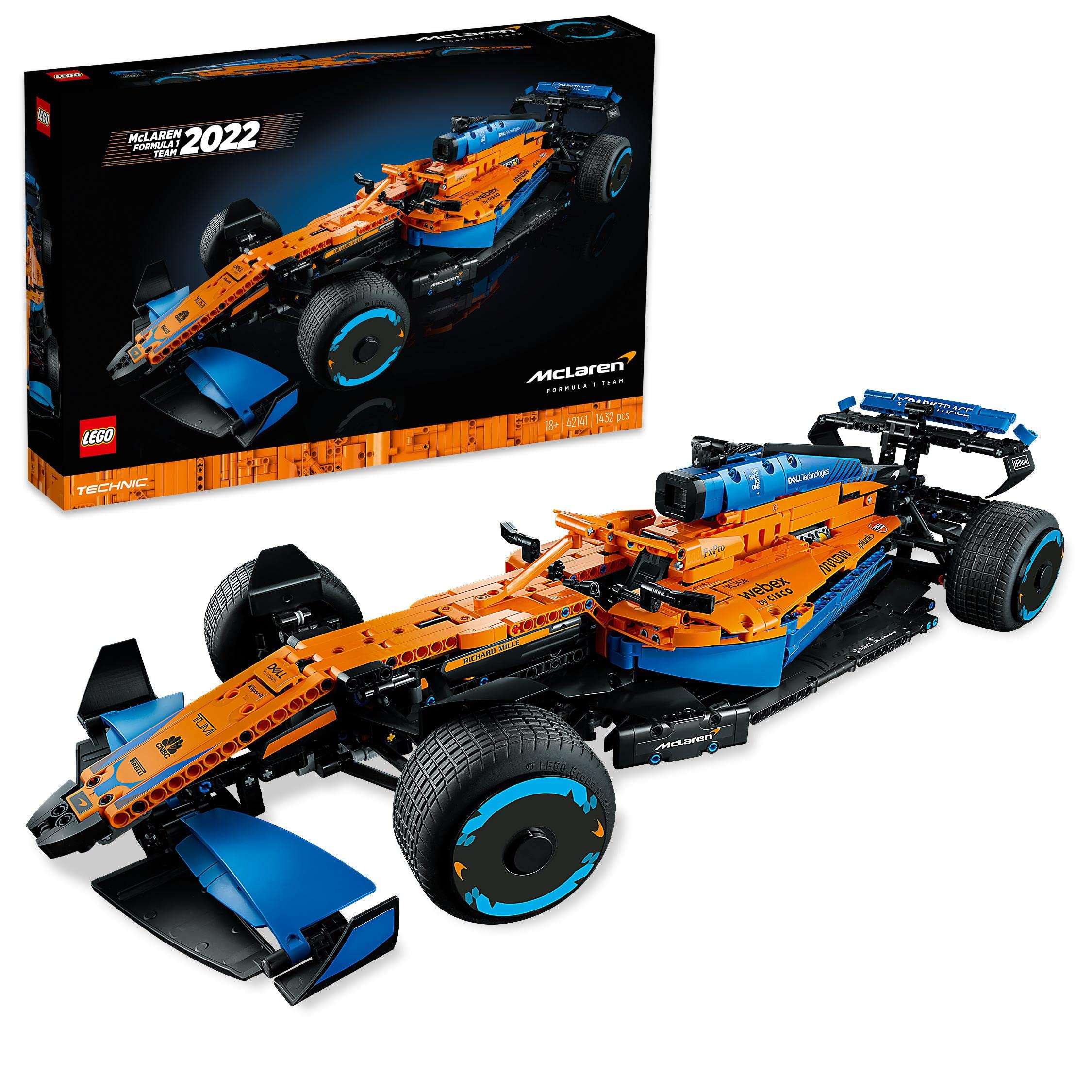 خرید از آمازون - ست ماشین مسابقه ای فرمول 1 مک لارن LEGO Technic برای بزرگسالان 1434 قطعه مدل F1 موتور اسپورت کیت ایده هدیه برای آقایان خانم کلکسیونی Him Her Husband دکور خانه 42141 تکی