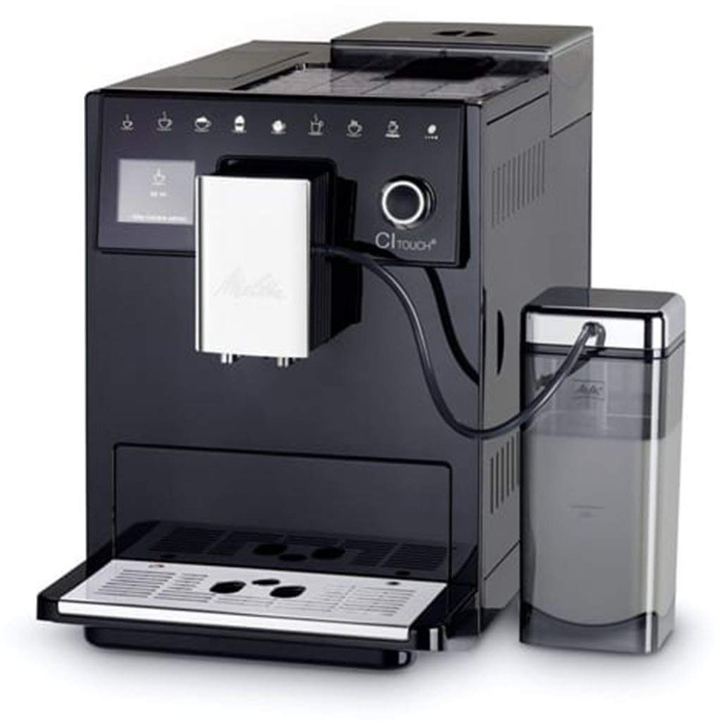 دستگاه قهوه ساز تمام اتوماتیک Melitta CI Touch F630-102 با مخزن شیر | آسیاب بی صدا | عملکرد تک لمسی | 10 نوع قهوه | صفحه نمایش رنگی TFT | مشکی استاندارد