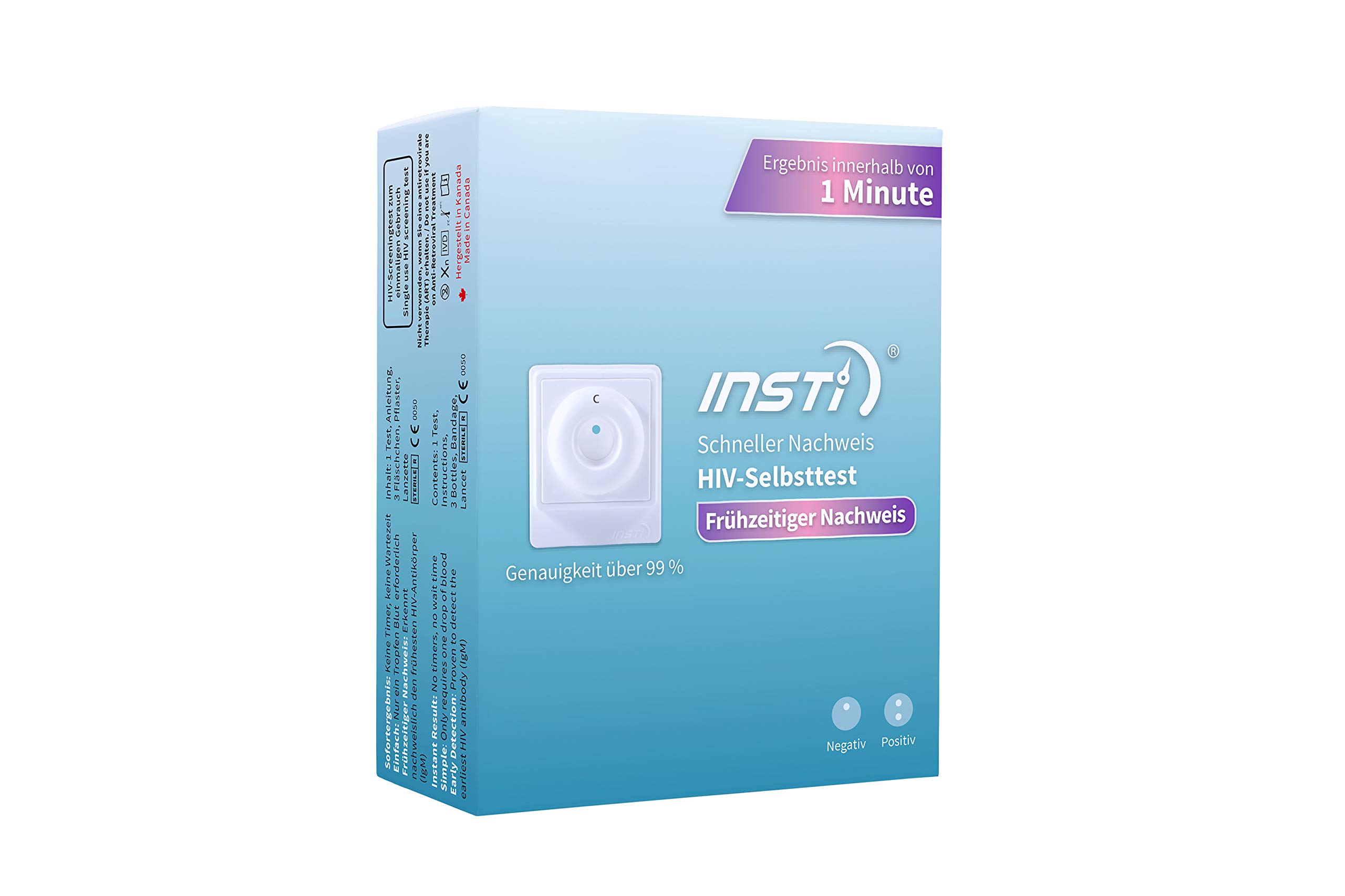 خرید از آمازون - خودآزمایی INSTI HIV - سریعترین آزمایش HIV برای خانه - توصیه شده توسط مرکز کمک آلمانی ایدز