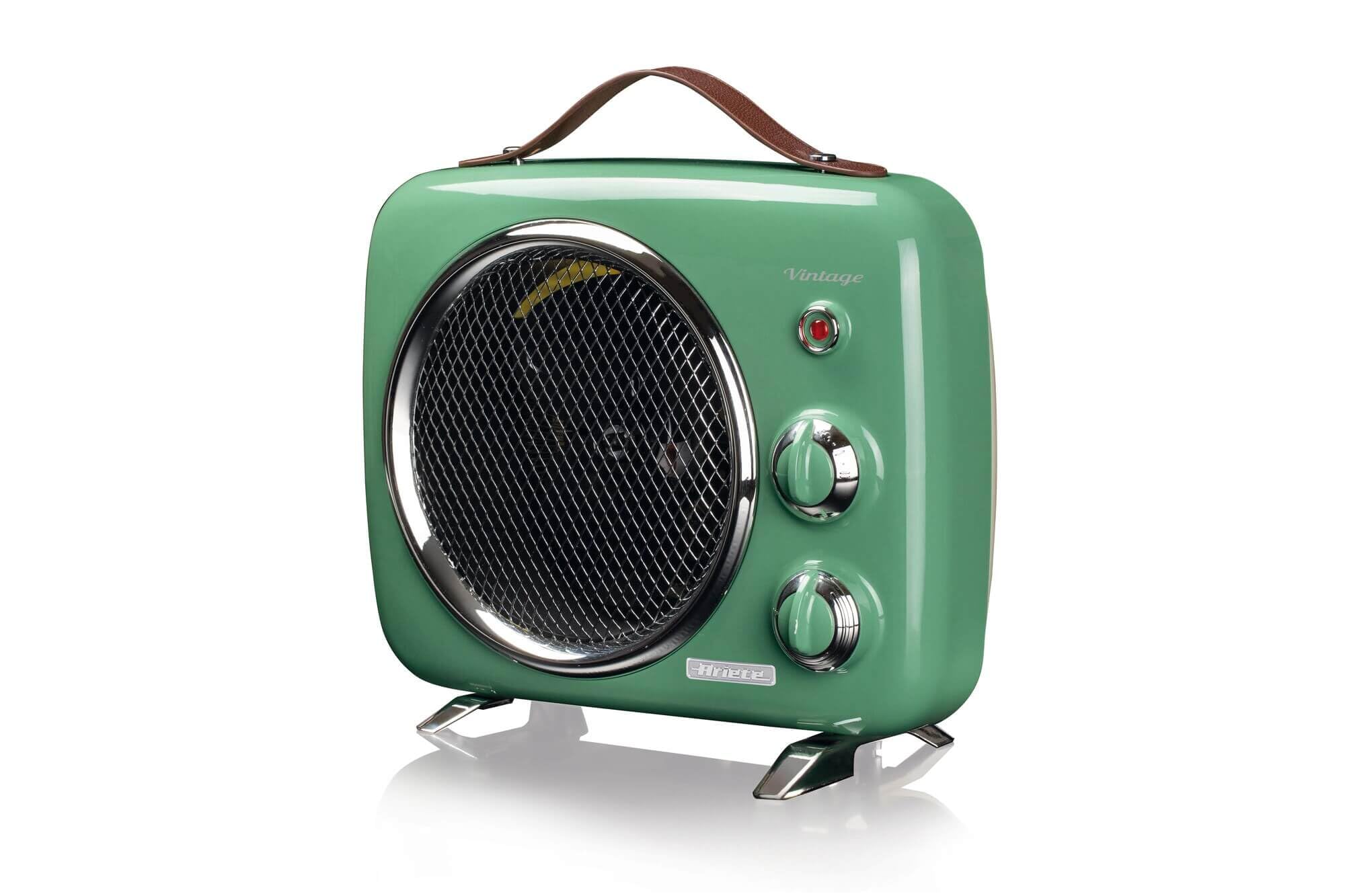 فن هیتر Ariete 808 Vintage، سرد و گرم، ترموستات قابل تنظیم، دسته حمل، 2000 وات، سبز سبز