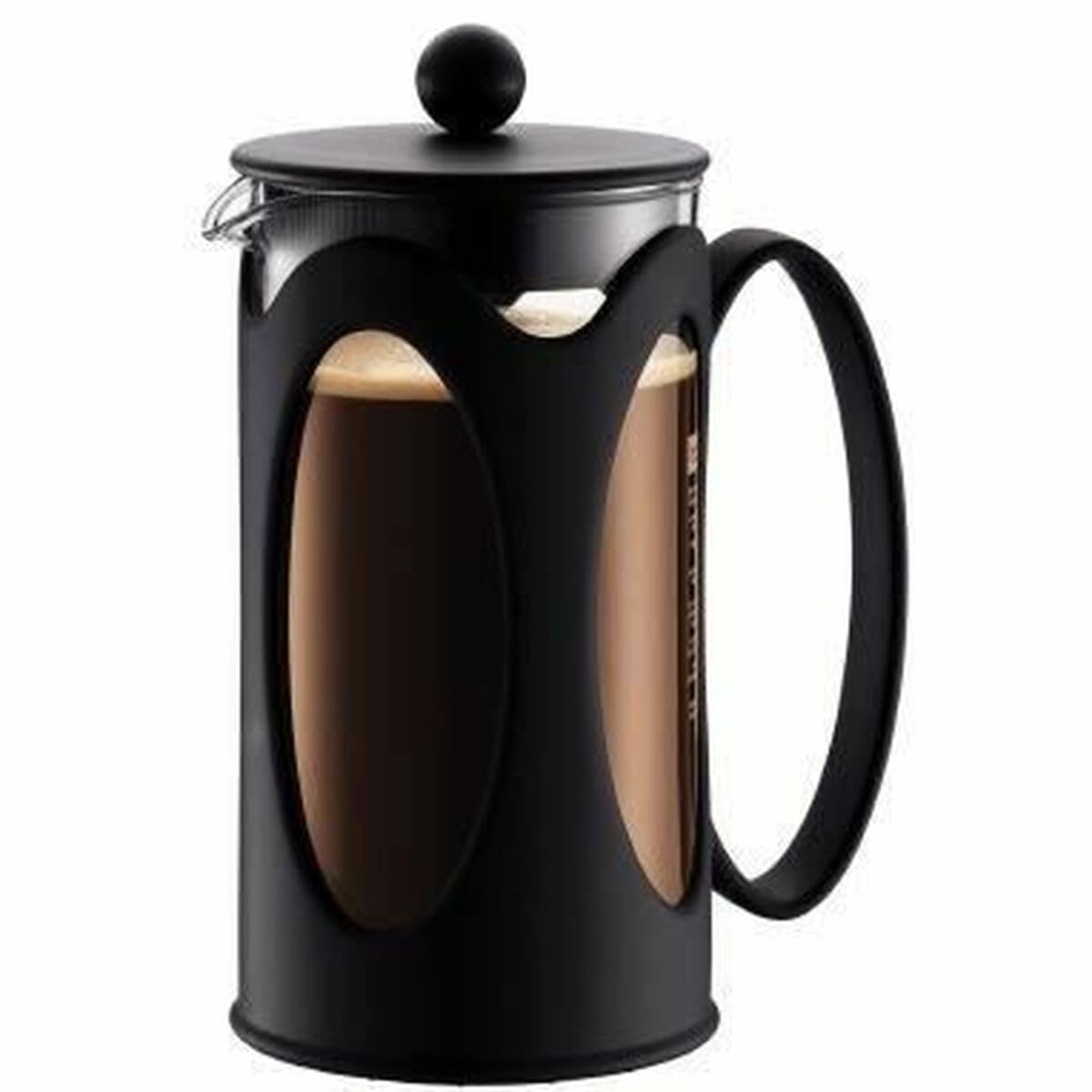 قهوه ساز فرنچ پرس Bodum Kenya (سیستم پرس فرانسوی، فیلتر دائمی استیل ضد زنگ، 1.0 لیتر) مشکی