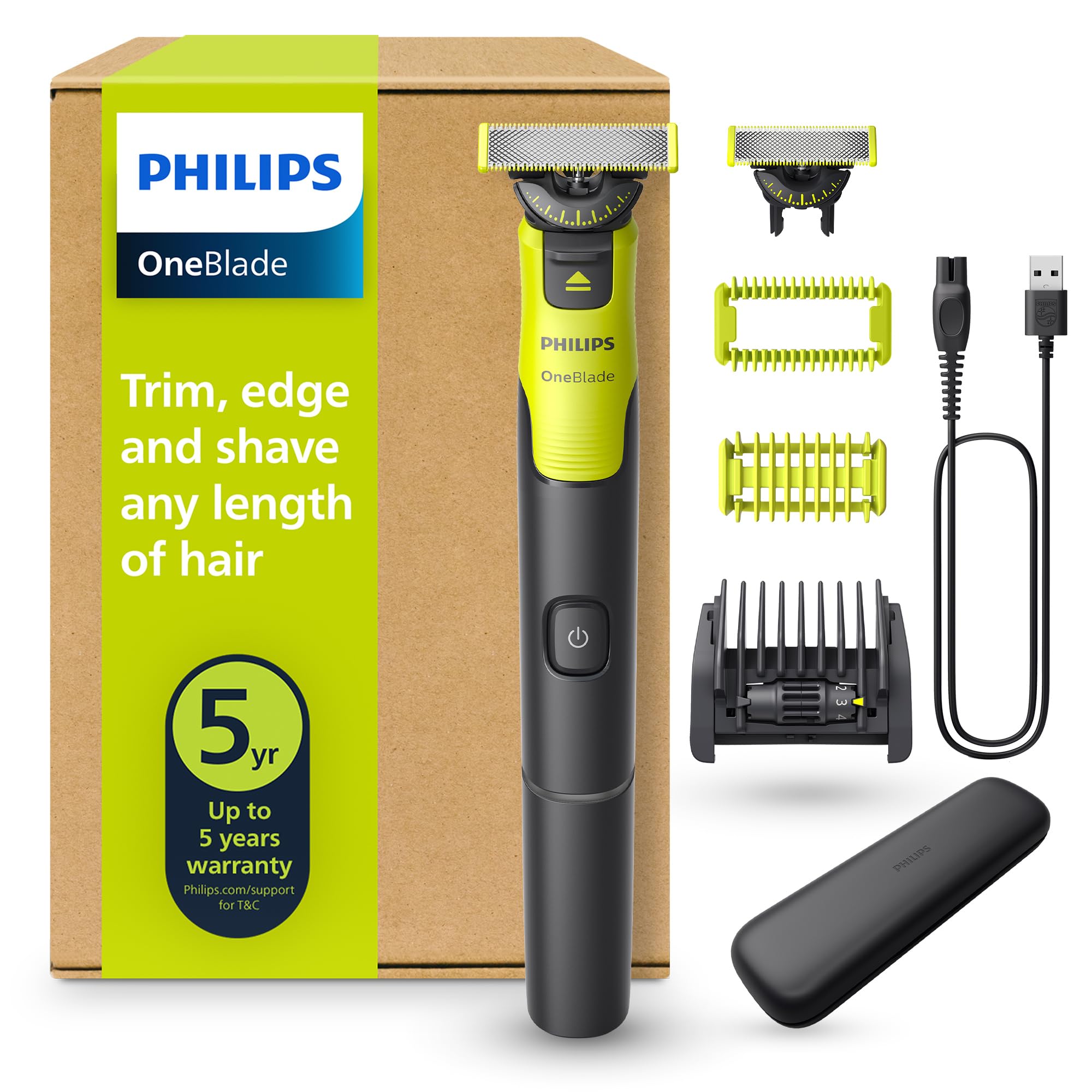 ماشین اصلاح صورت و بدن فیلیپس هلند Philips QP4631/65 قابلیت اتصال به اپلیکیشن سری اصلاح قابل تنظیم ۵ کاره کیف مسافرتی