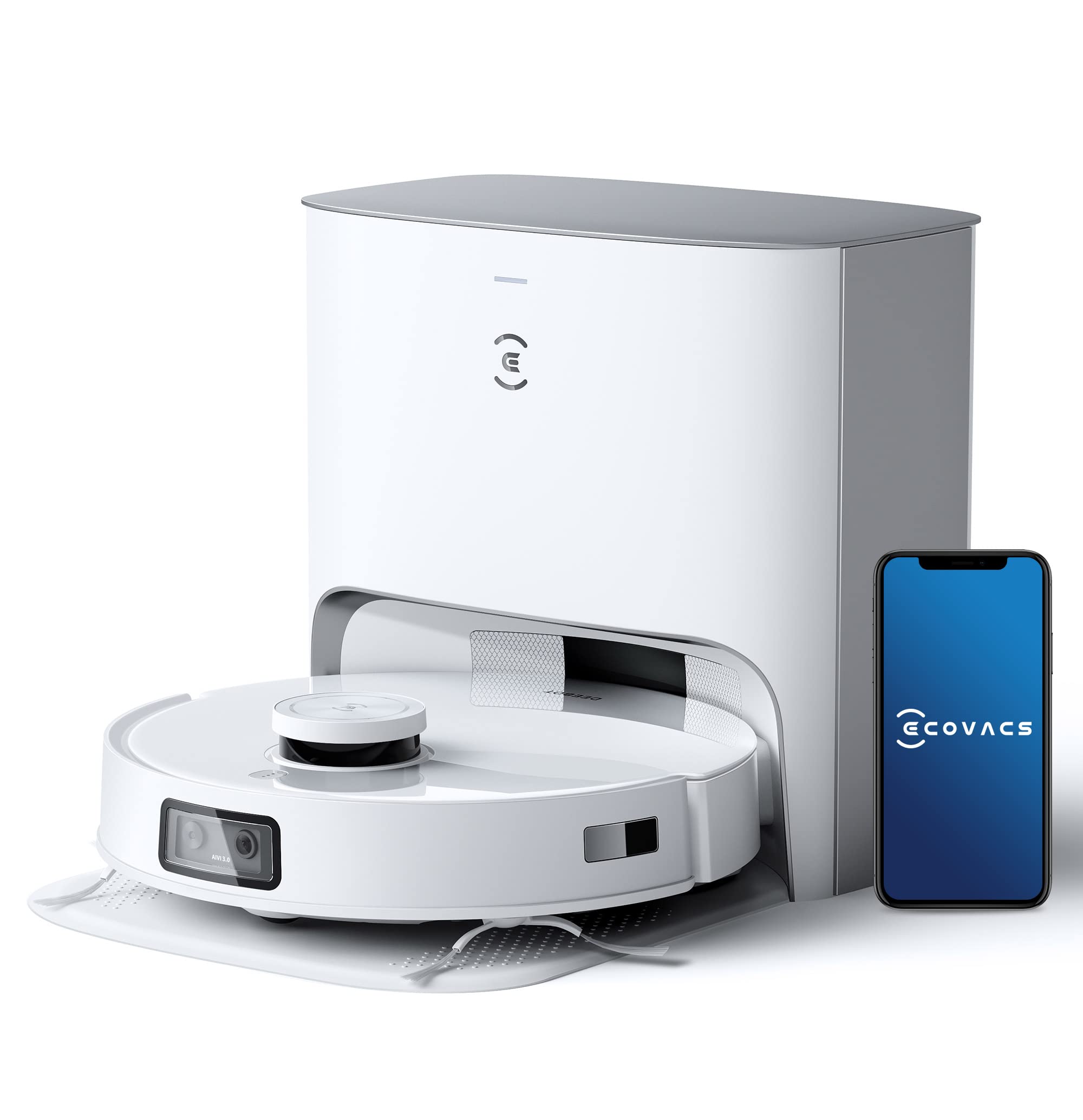 خرید از آمازون - ربات جاروبرقی و پاک کننده ECOVACS DEEBOT T10+ با ایستگاه مکش 3.2 لیتری (3000Pa، جلوگیری از موانع AIVI، پاک کردن نوسانی OZMOPro، مدیر ویدیو با چت ویدیویی بلادرنگ، دستیار صوتی YIKO، نقشه سه بعدی)