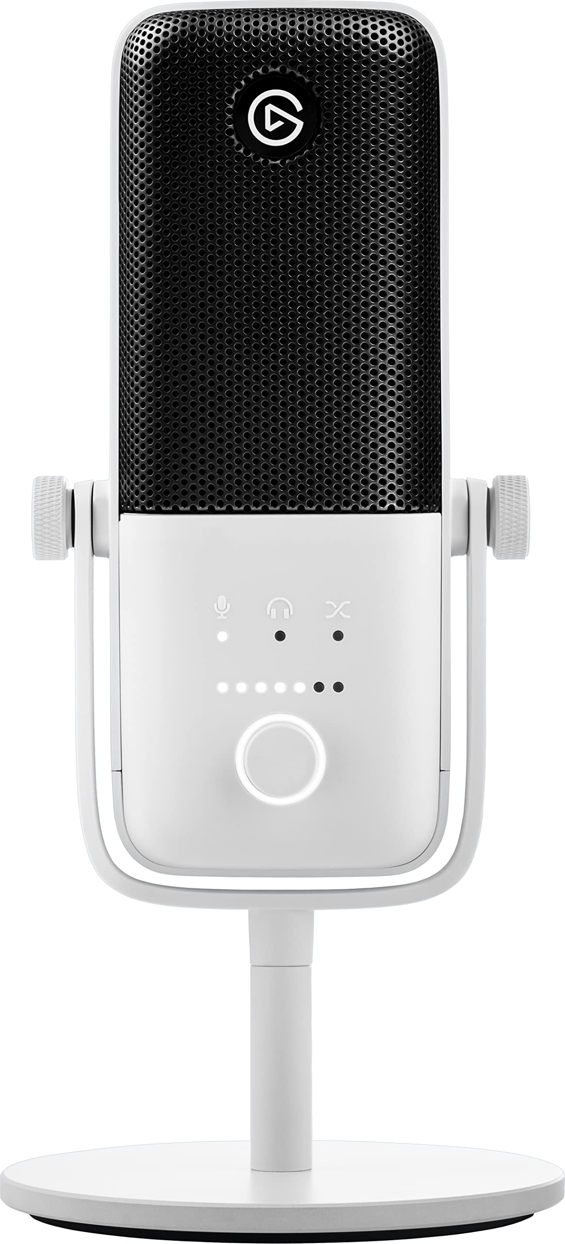 خرید از آمازون - Elgato Wave:3 White - میکروفون خازنی حرفه ای USB برای پخش جریانی، پادکست، بازی و دفتر خانگی، نرم افزار میکس رایگان، پلاگین های جلوه های صوتی، ضد اعوجاج، plug & play، برای Mac/PC White Wave:3