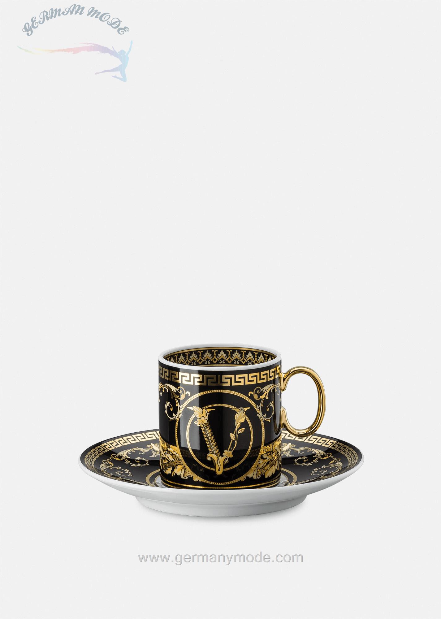 فنجان نعلبکی اسپرسو ورساچه ایتالیا VERSACE VIRTUS GALA ESPRESSOTASSE MIT UNTERTASSE