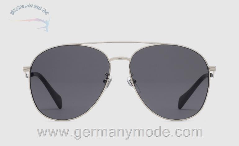 عینک آفتابی زنانه گوچی ایتالیا GUCCI Sonnenbrille mit Rahmen im Pilotenstil ‎663754 I3330 8112