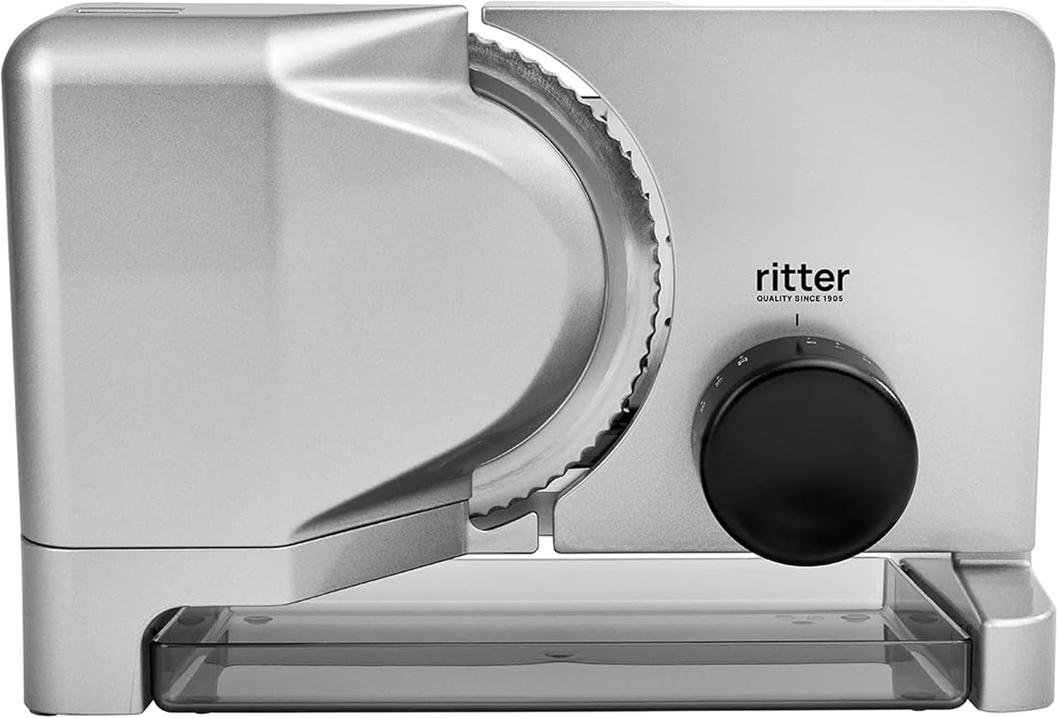 دستگاه نان بر دستگاه برش همه منظوره برقی ritter E 16 Duo Plus ساخته شده از فلز با موتور ECO، ساخت آلمان، نقره ای