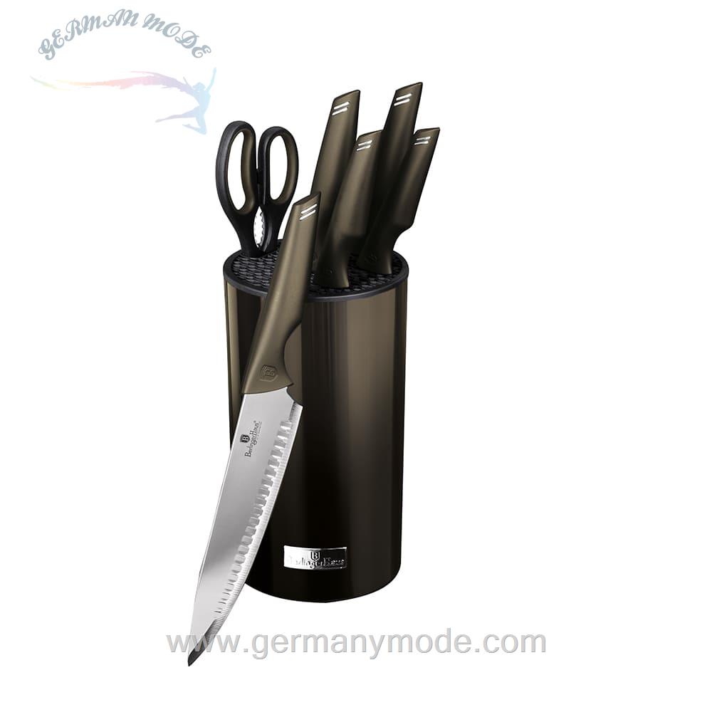 ست چاقو آشپزخانه 7 پارچه برلینگر هاوس مجارستان BERLINGER HAUS KITCHEN KNIFE SET BH 2793 METALLIC LINE SHINY BLACK EDITION