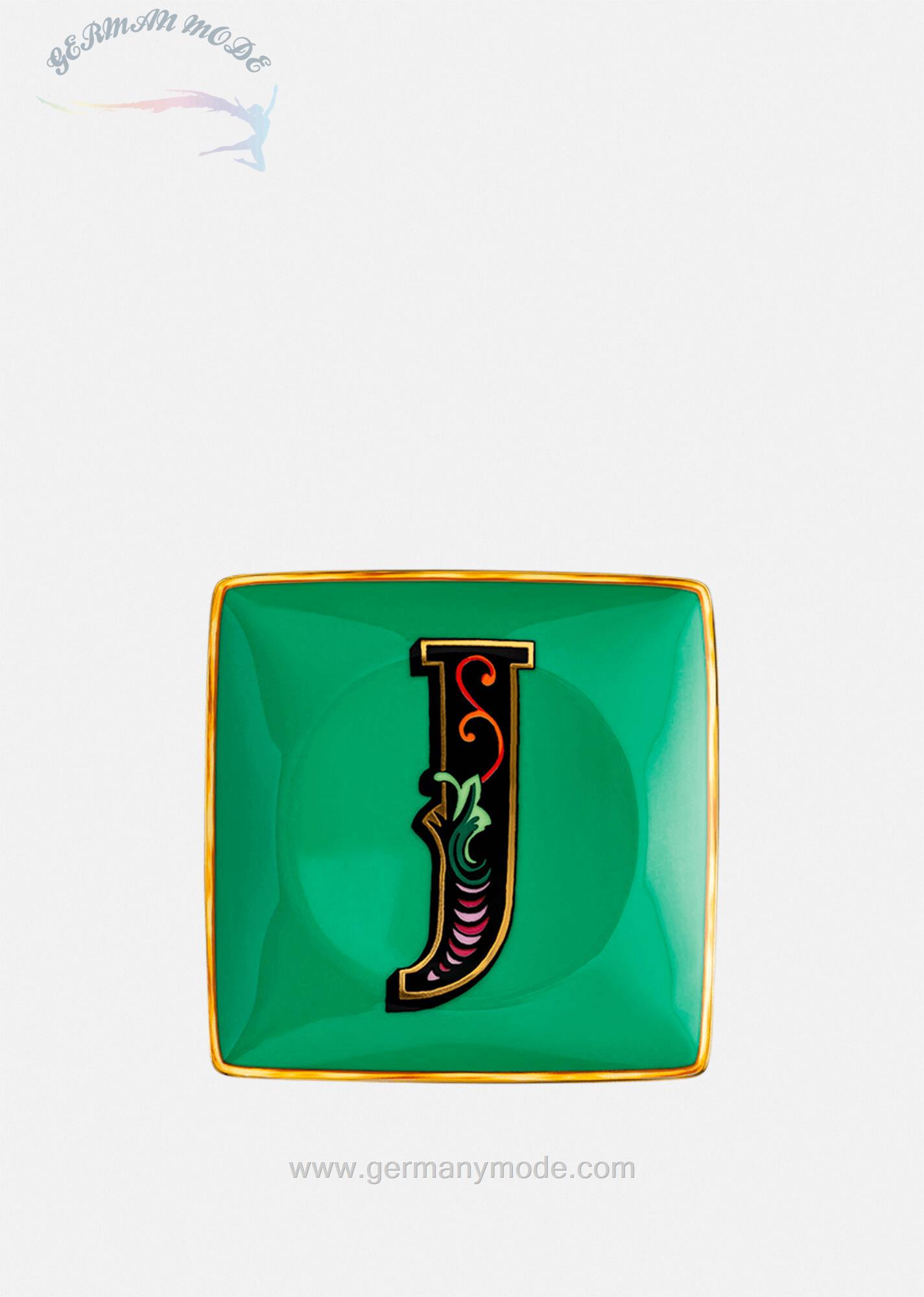 بشقاب دکوری ورساچه ایتالیا VERSACE ALPHABET UNTERTELLER J 12 CM
