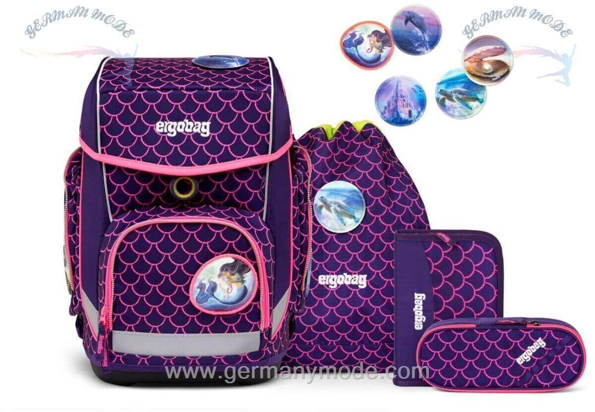 ست 5 تایی کوله پشتی مدرسه 19 لیتر کوله ورزشی جامدادی ارگوبگ ergobag Cubo Set (2023) PerlentauchBär