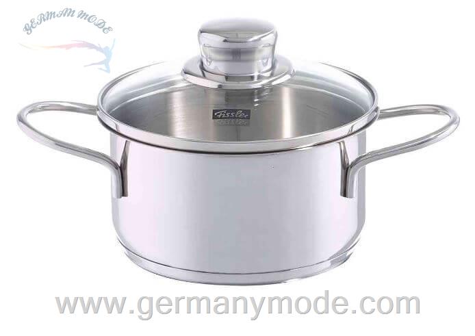 قابلمه 12 سانتی فیسلر آلمان Fissler Häppchen Set Kochtopf mit Glasdeckel 12 cm