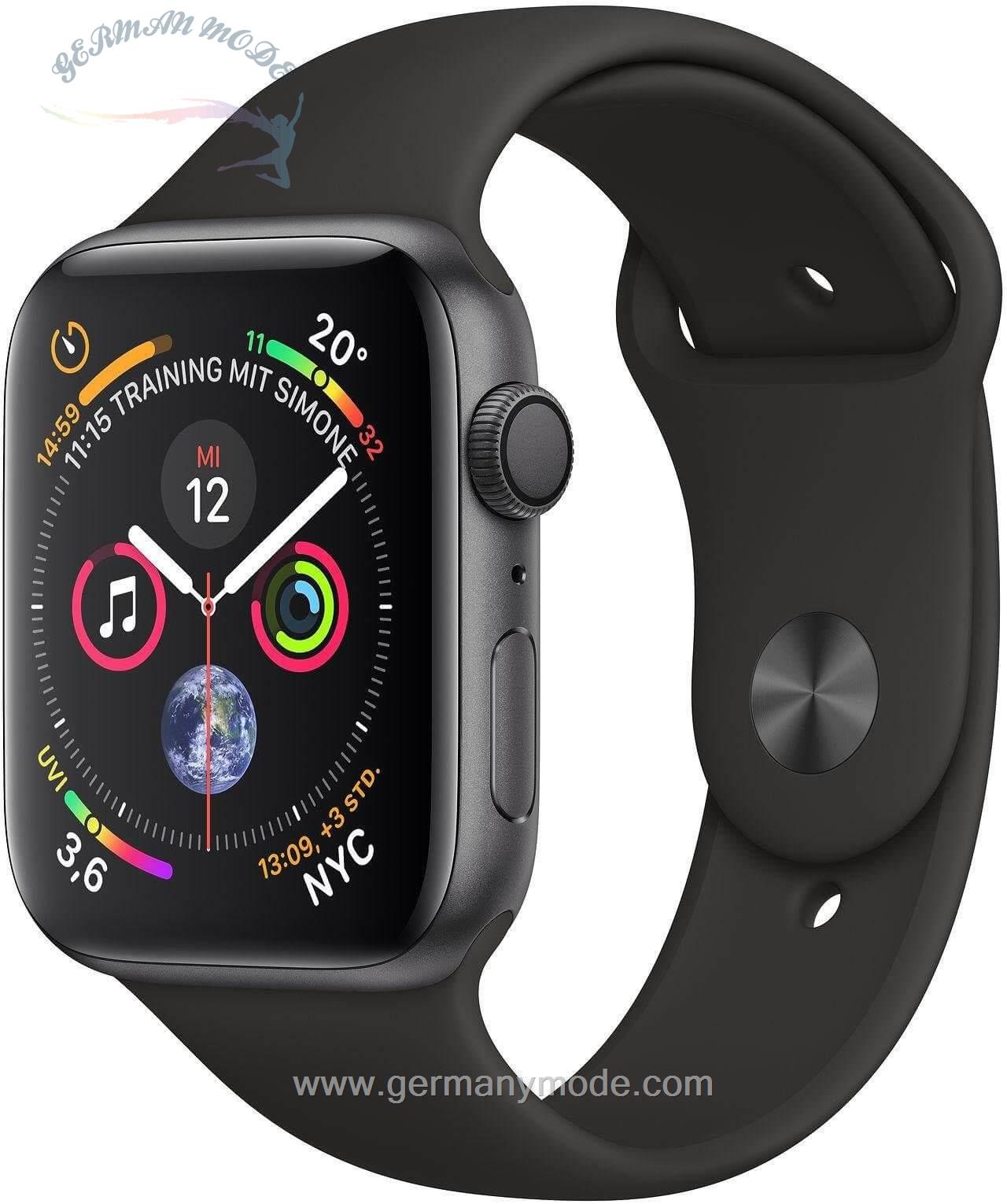 ساعت هوشمند اپل واچ آمریکا Apple Series 4 GPS Aluminiumgehäuse mit Sportarmband 44mm Watch Watch OS 5