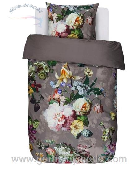 رو تختی اسنزا هلند Essenza Wendebettwäsche Fleur, Essenza, mit Blüten taupe