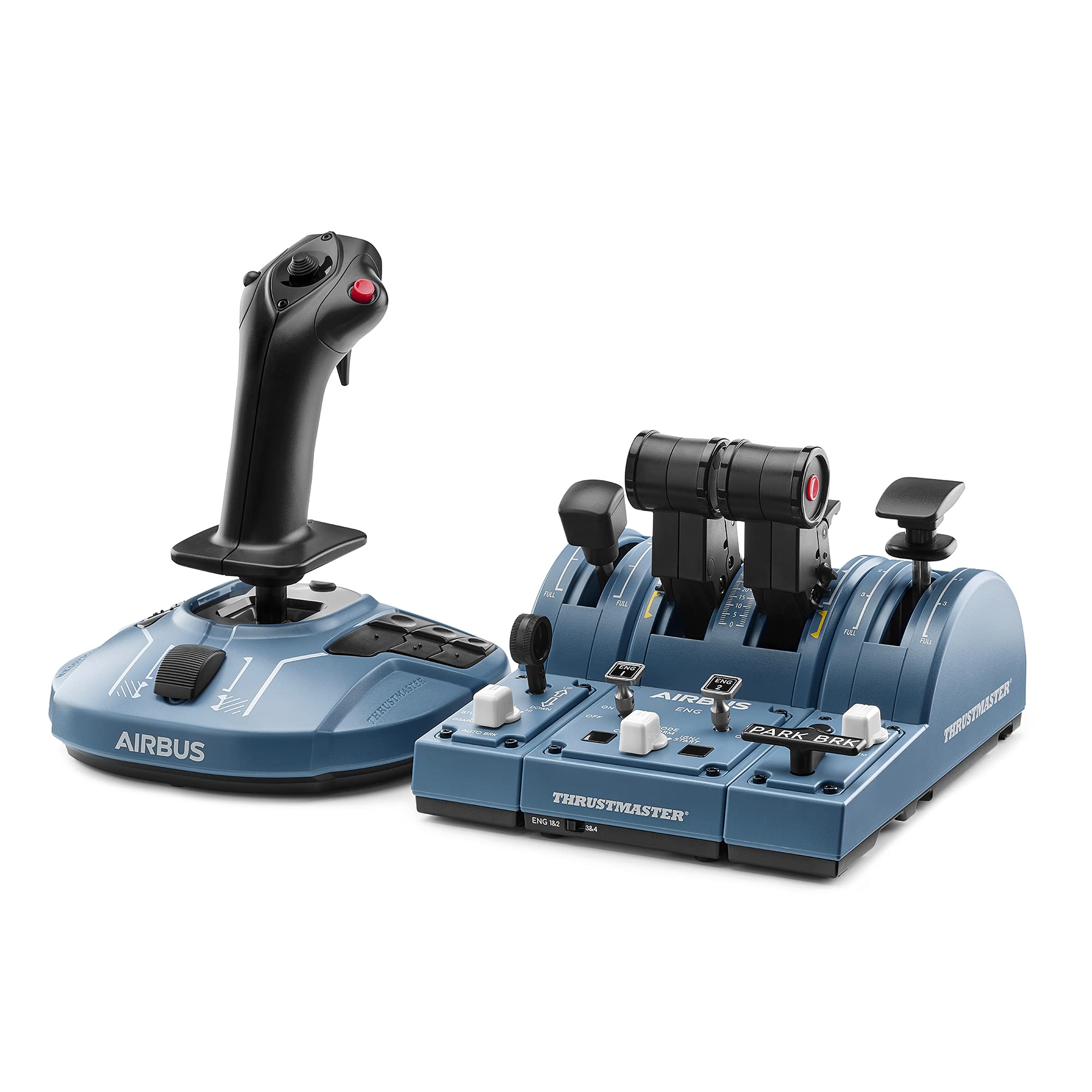 خرید از آمازون - Thrustmaster TCA Captain Pack Airbus Edition - Pack bestehend aus Sidestick / Throttle / Throttle Add on - für PC PC Single