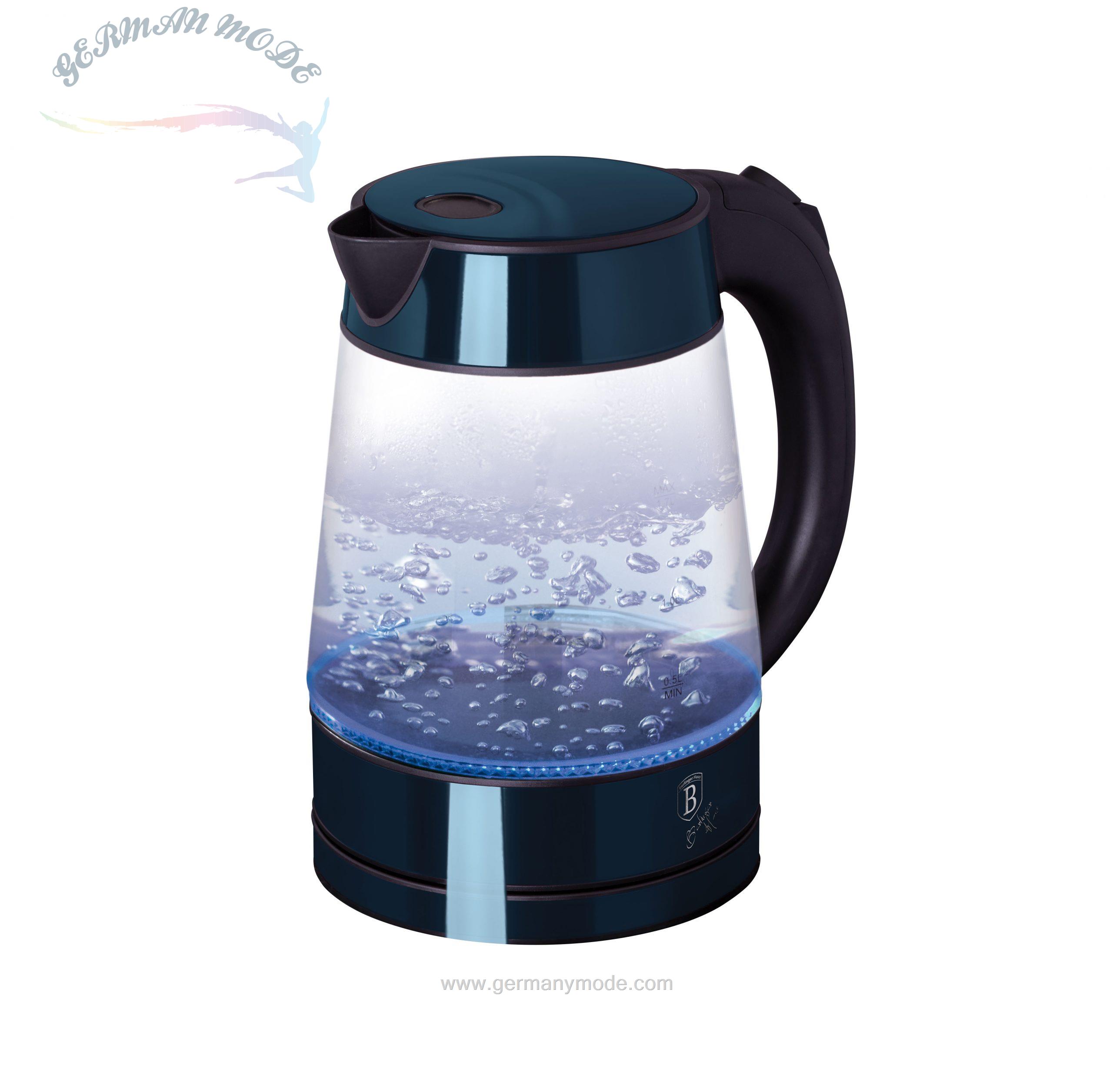 کتری برقی برلینگر هاوس مجارستان BERLINGER HAUS GLASS KETTLE BH-9124 AQUAMARINE COLLECTION