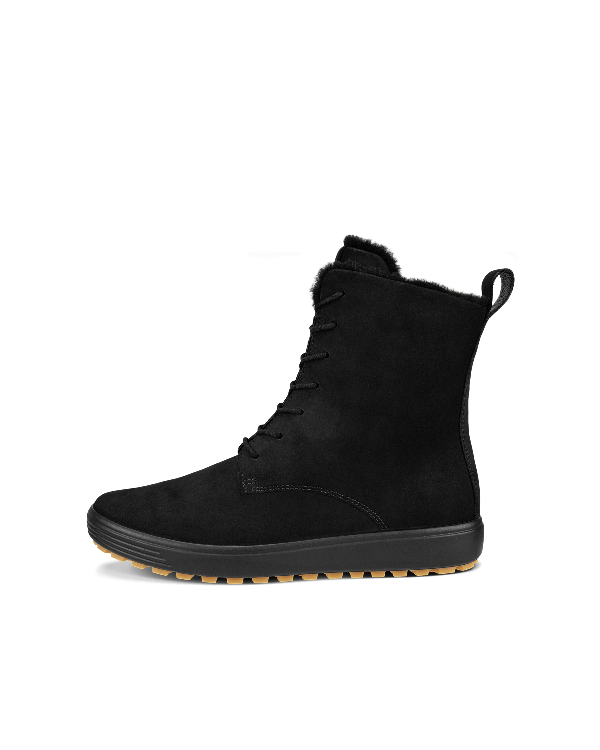 نیم بوت زنانه اکو دانمارک ECCO SOFT 7 TRED W Damen Halbhoher Stiefel aus Nubukleder Schwarz