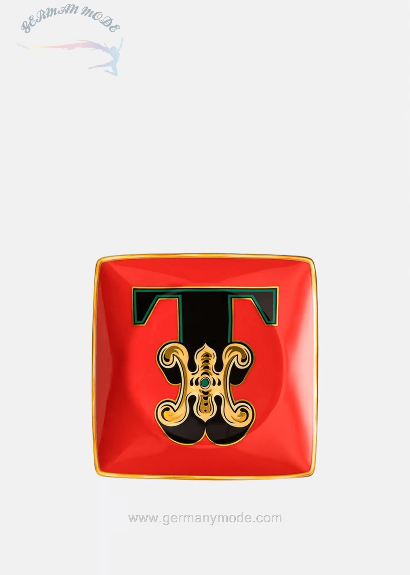 بشقاب دکوری ورساچه ایتالیا VERSACE ALPHABET UNTERTELLER T 12 CM