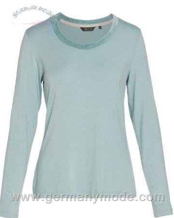 بلوز راحتی آستین بلند زنانه اسنزا هلند ESSENZA Luyza Uni Soft indigo Top Langarm