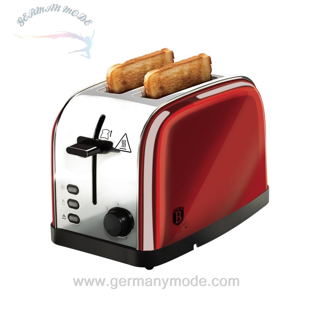 توستر 2 اسلایس برلینگر هاوس مجارستان BERLINGER HAUS 2-SLICE TOASTER BH/9028 METALLIC BURGUNDY COLLECTION