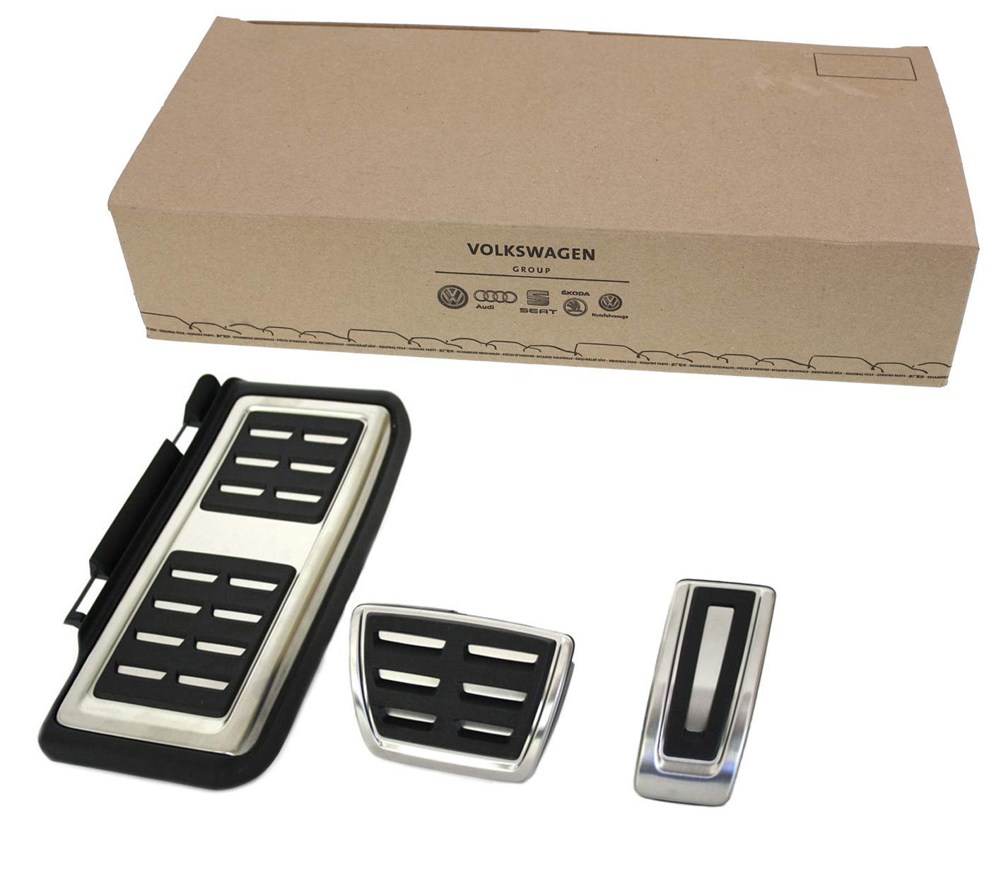 خرید از آمازون - درپوش پدال صندلی صندلی اشکودا فولکس‌واگن اورجینال DSG Golf 7 5G GTI پدال VW Sportsvan Audi A3 8V زیرپایی Octavia 5E Leon 5F پدال‌های ورزشی Ateca درپوش استیل ضد زنگ S-Tronic