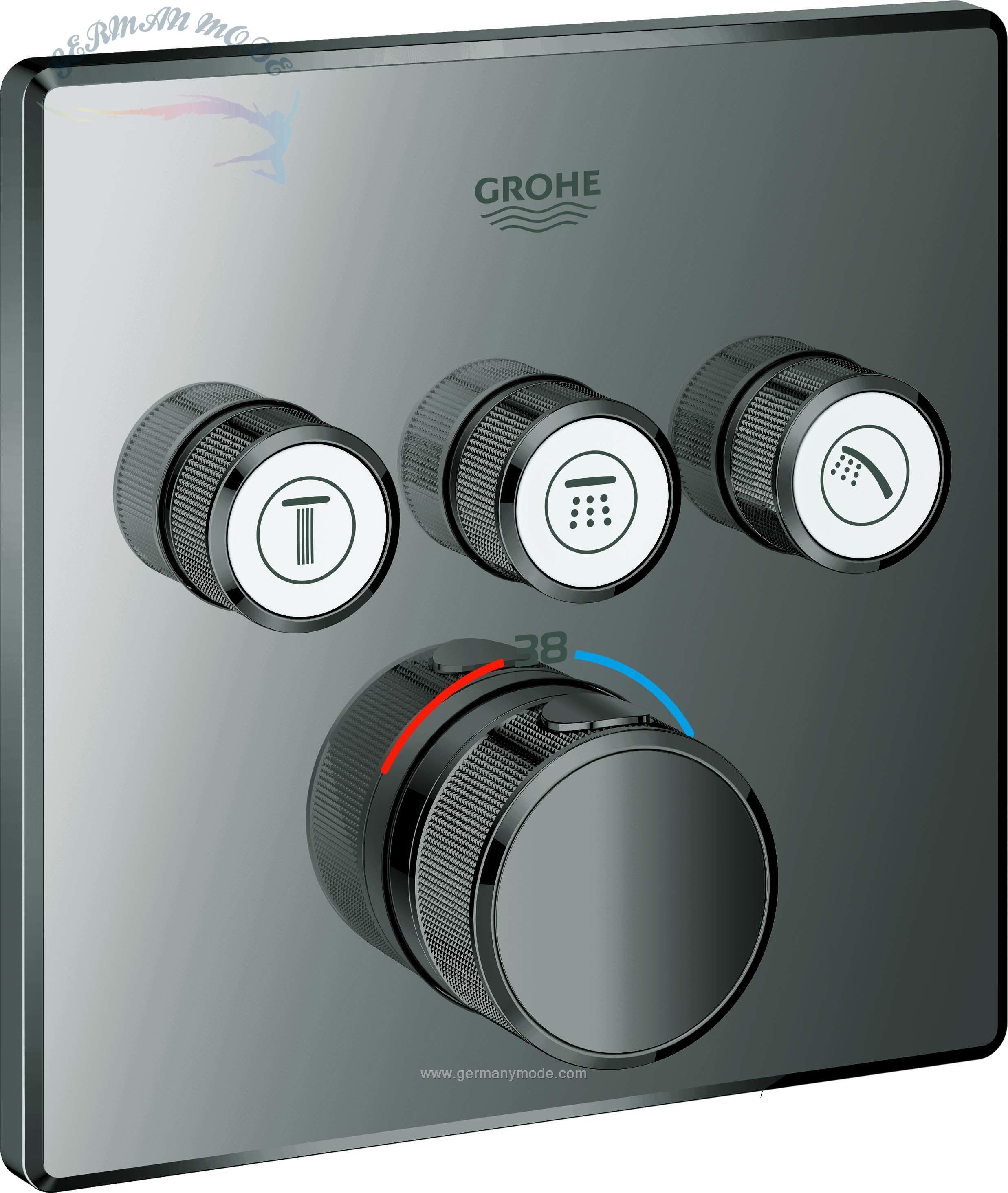 شیر حمام توکار گروهه آلمان GROHE Grohtherm SmartControl 29126 hard graphite 29126A00
