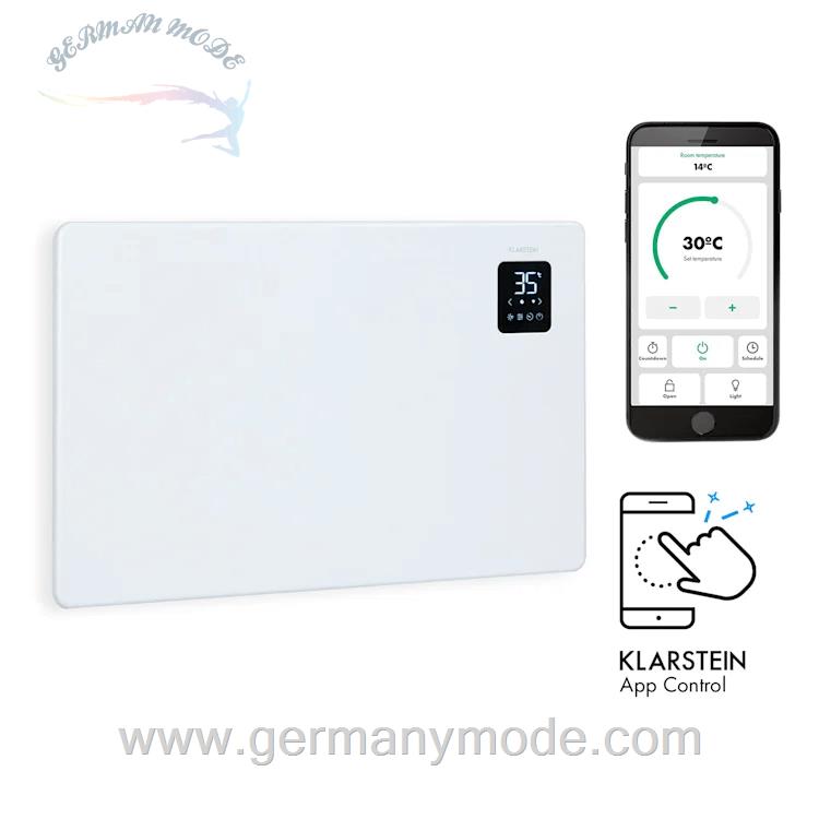بخاری برقی همرفتی هوشمند کلارشتاین آلمان Klarstein Bansin Smart 1500 Konvektionsheizgerät Weiß 1500 watt Freistehend, Wandmontage