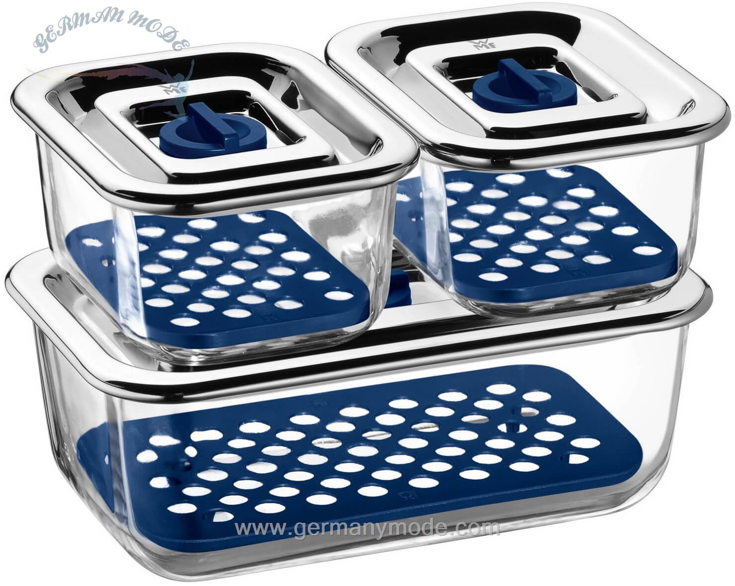ظرف نگهدارنده 3 تکه وی ام اف آلمان WMF Top Serve-Set mit Abtropfgitter 3 tlg