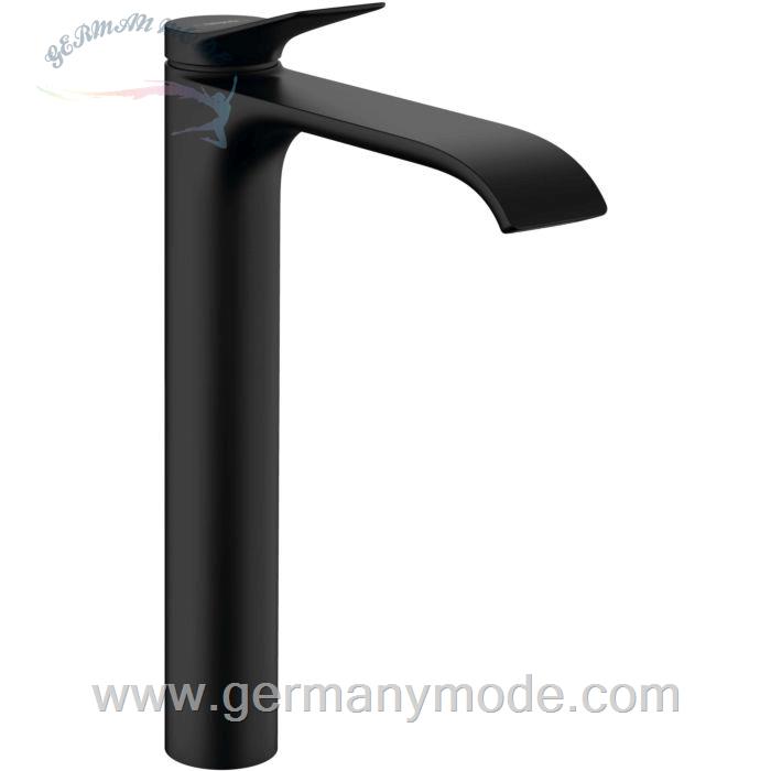 شیر مخلوط روشویی پایه بلند هانس گروهه آلمان Hansgrohe Vivenis 250 Einhebel Waschtischmischer für Waschschüsseln mattschwarz 75040670