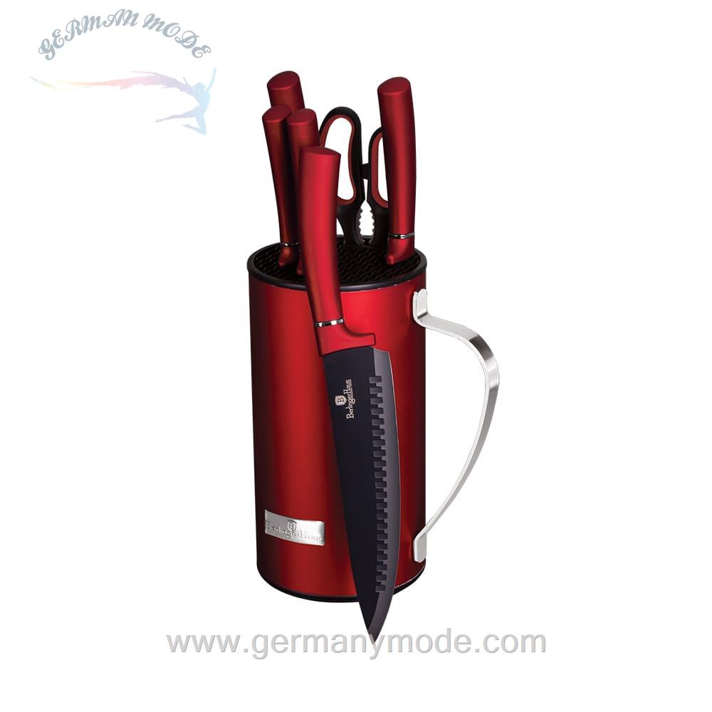 ست چاقو آشپزخانه برلینگر هاوس مجارستان BERLINGER HAUS KITCHEN KNIFE SET BH/2582 BURGUNDY COLLECTION
