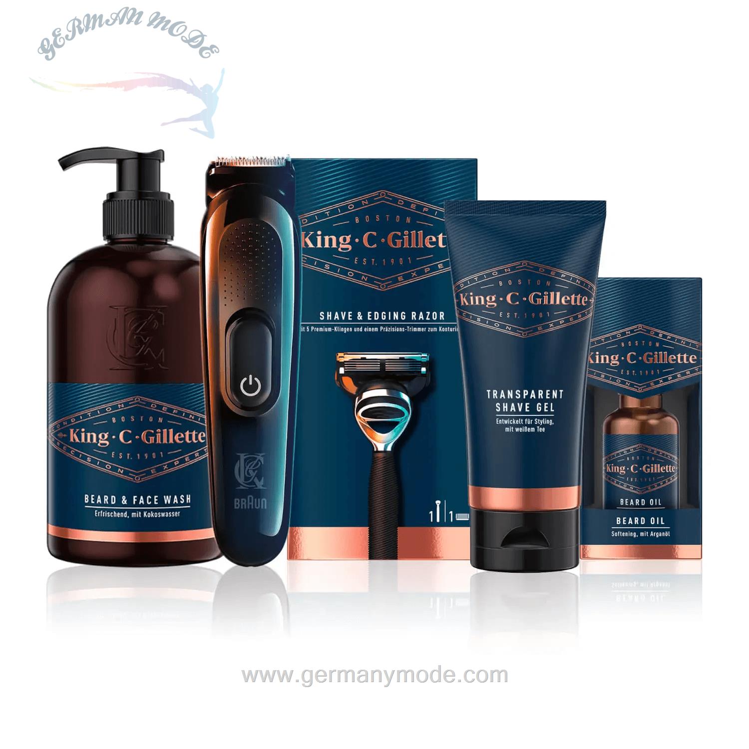 ست ریش تراش ژیلت آمریکا Gillette King C. Gillette Premium Bartpflege Set