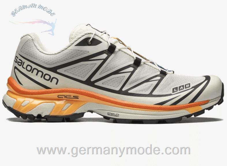 کتانی اسپرت مردانه زنانه سالامون فرانسه SALOMON XT-6 Sportliche Schuhe Unisex Rainy Day / Delicioso / Vibrant Orange
