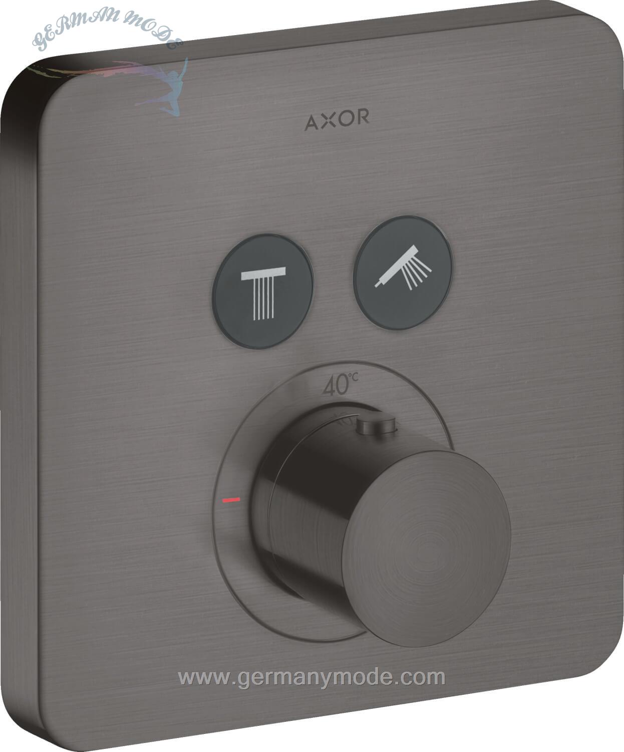 شیر حمام توکار هانس گروهه آلمان Hansgrohe Axor Shower softsquare 36707 Brushed Black Chrome 36707340
