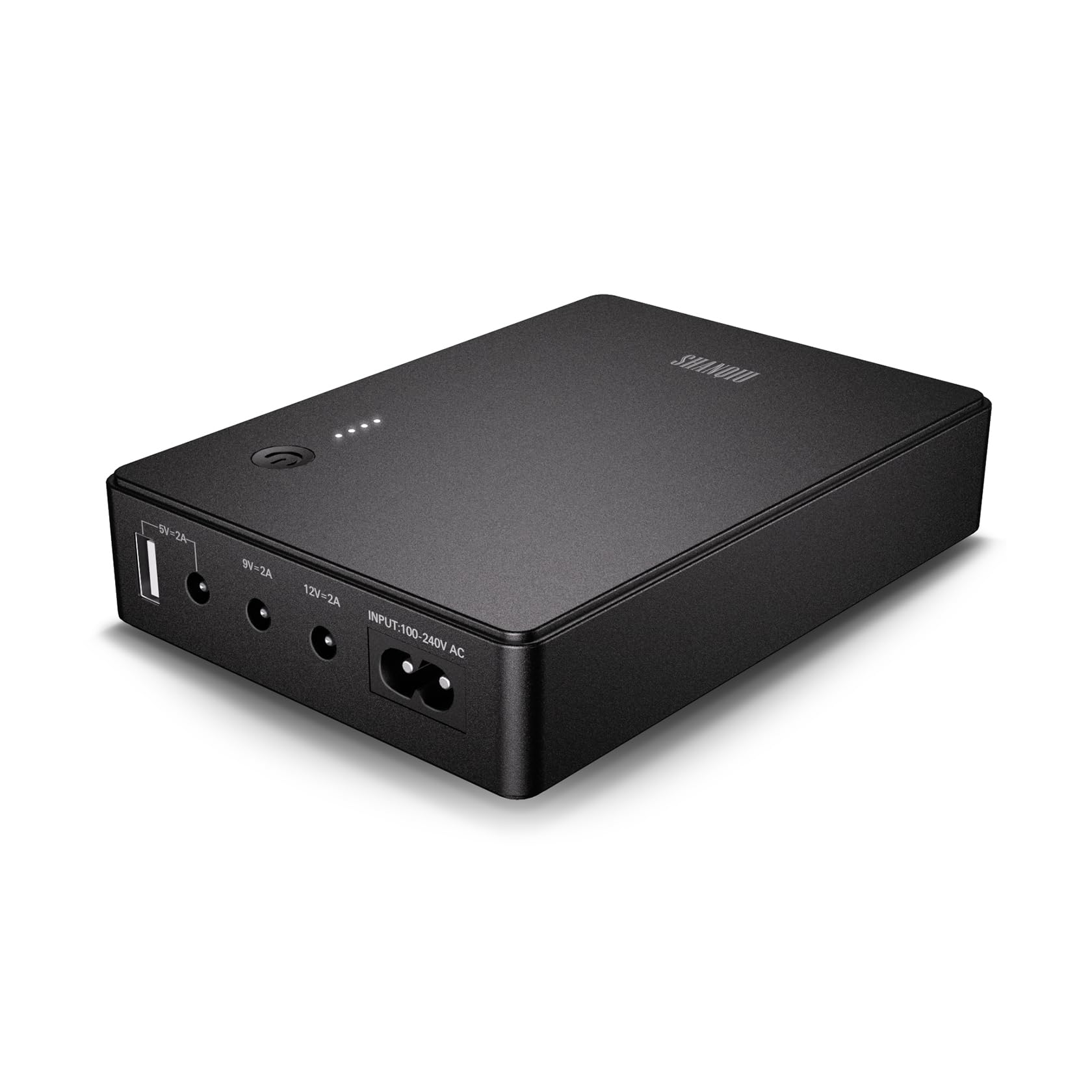 منبع تغذیه اضطراری Shanqiu Mini UPS برای روتر، مودم، دوربین با ورودی AC و خروجی USB، 5 ولت DC، 5 ولت 9 ولت 12 ولت 2 آمپر (37 وات ساعت)، 37 وات ساعت AC-DC