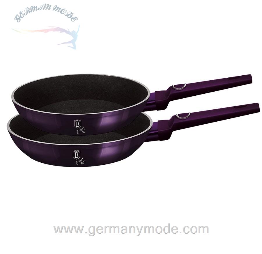 سرویس ماهیتابه 2 پارچه برلینگر هاوس مجارستان BerlingerHaus 2-PIECE FRYPAN SET BERLINGER HAUS BH/6789 PURPLE ECLIPSE COLLECTION