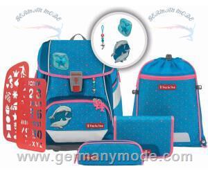 ست 6 تایی کوله پشتی مدرسه 19 لیتر کوله ورزشی جامدادی استپ بای استپ Step by Step 2in1 Plus Dolphin Pippa