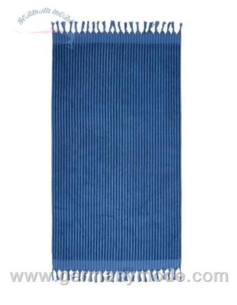 حوله ساحلی مارک او پلو آلمان Marc O'Polo Nurmes Blau Strandhandtuch 100 x 180 cm