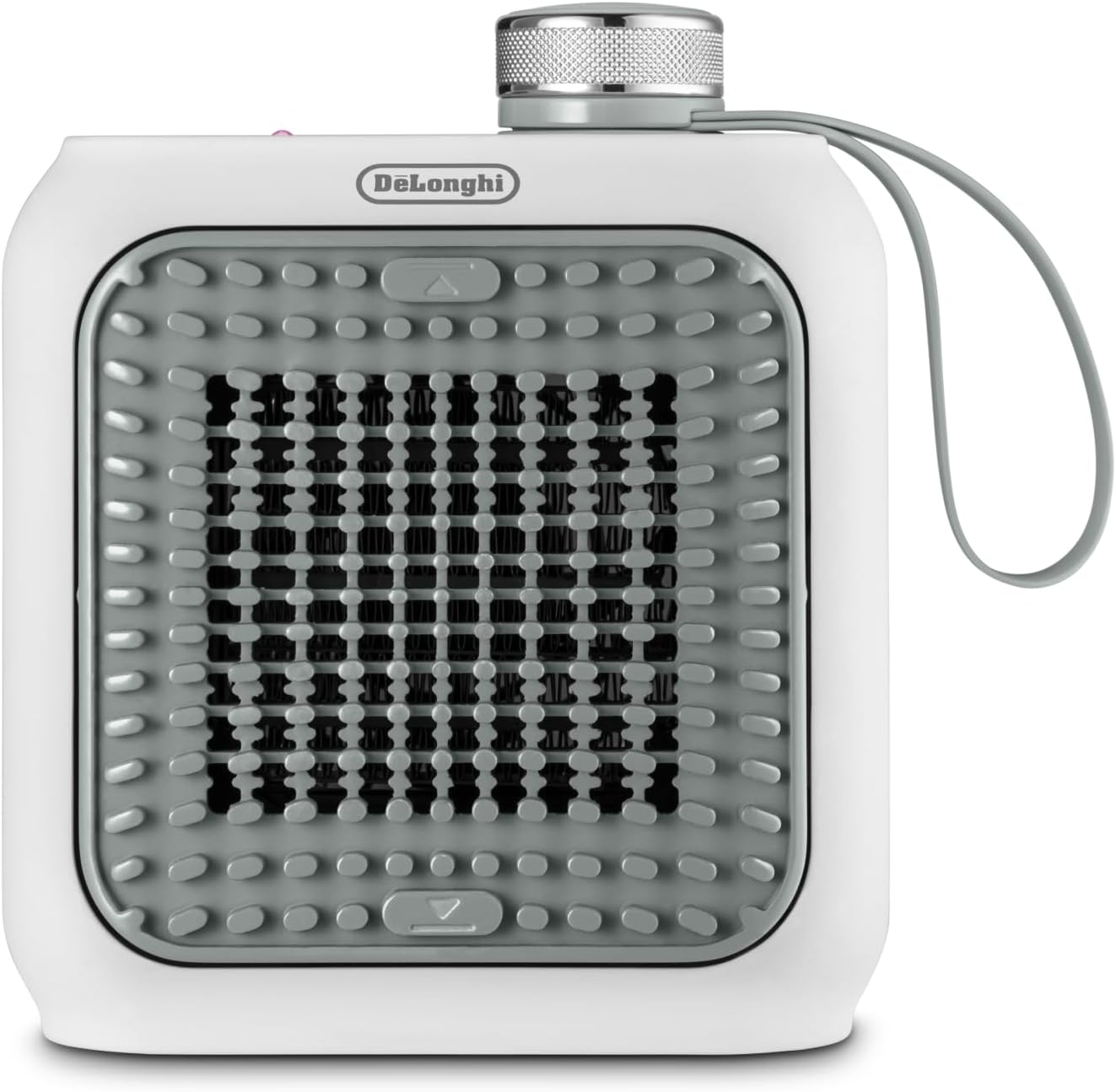 بخاری فن سرامیکی رومیزی کپسولی دلونگی ایتالیا DeLonghi HFX10B03.GR، مینی گرم کن سریع، توری قابل تنظیم، ترموستات ایمنی، ایده آل برای میز و مسافرت، 360 وات، سبز